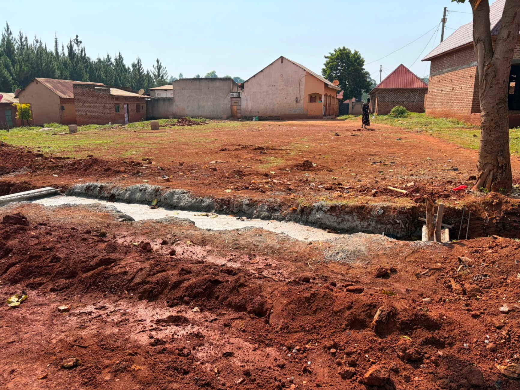 Burlcore water well construction in Mawero, Busia: Foundations laid